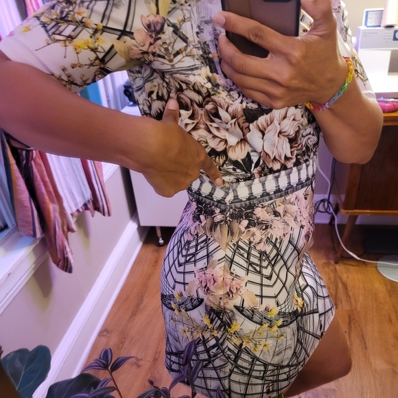 Art Deco Matching Coordinated Crop Top Skirt Set - Aeon - Picture 10 of 11